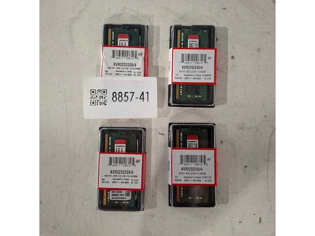 4x geheugenmodule 4gb, kingston, kvr32s22s6/4 - afbeelding 1 van  2