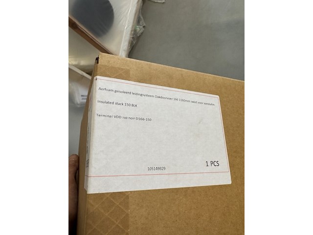 4x geïsoleerde dakdoorvoer en 5x verlengbuis, 0169850, zwart - afbeelding 4 van  4