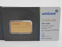 4x goudbaar, 10 gram, umicore - afbeelding 4 van  9