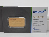 4x goudbaar, 10 gram, umicore - afbeelding 6 van  9