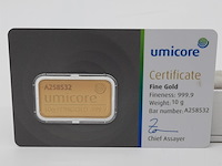 4x goudbaar, 10 gram, umicore - afbeelding 8 van  9