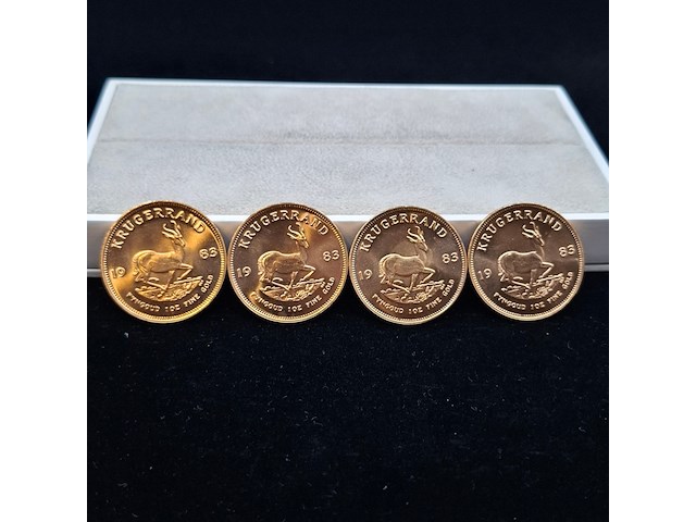 4x gouden munt, south africa, krugerrand, 1982 - afbeelding 1 van  5