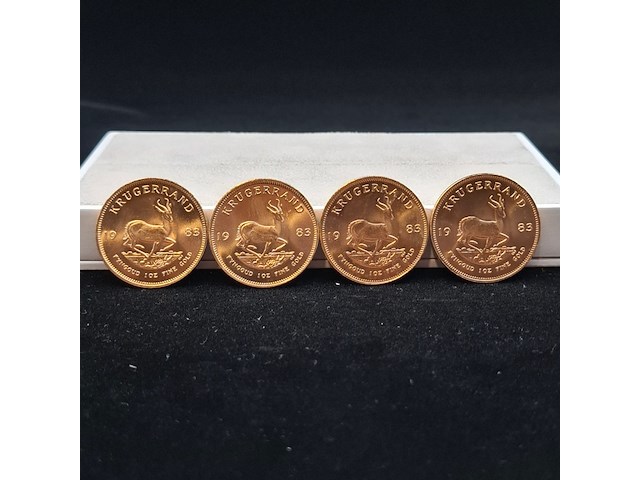4x gouden munt, south africa, krugerrand, 1983 - afbeelding 1 van  5
