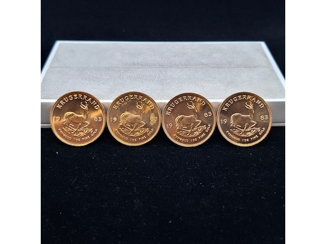 4x gouden munt, south africa, krugerrand, 1983 - afbeelding 1 van  5