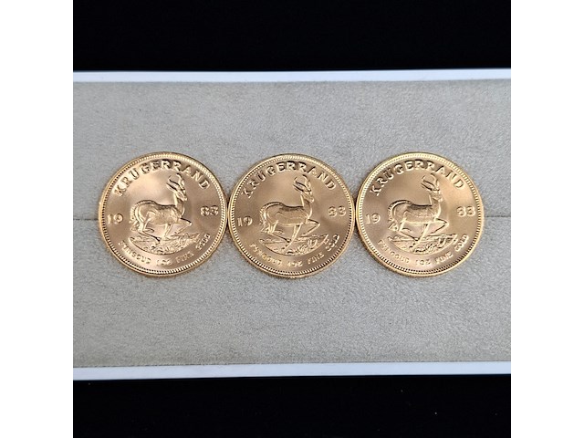 4x gouden munt, south africa, krugerrand, 1983 - afbeelding 4 van  5
