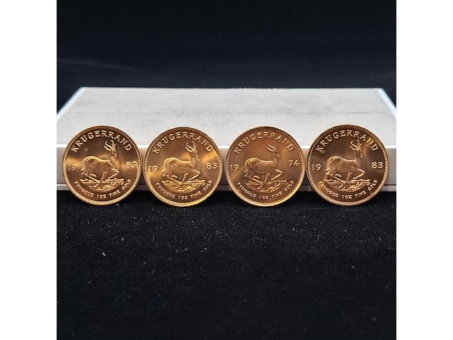 4x gouden munt, south africa, krugerrand - afbeelding 1 van  5