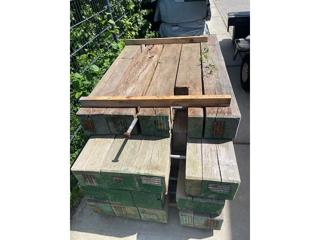 4x guyana teak dragline schotten, 200x1000mm, lengte 1/165cm, 3/200cm - afbeelding 1 van  3