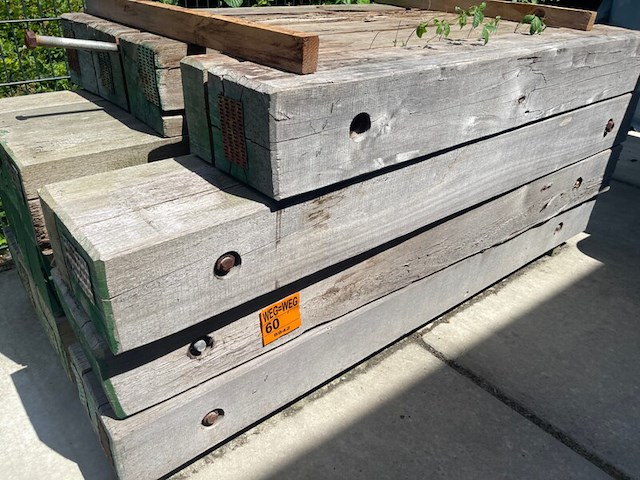 4x guyana teak dragline schotten, 200x1000mm, lengte 1/165cm, 3/200cm - afbeelding 2 van  3