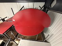 4x halfronde tafels, vepa, rood - afbeelding 1 van  2
