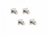 4x handdoekhaken - geborsteld rvs