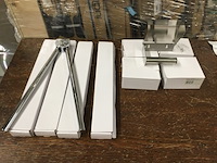 4x handdoekrek en 4x toiletrolhouder, chroom - afbeelding 1 van  4