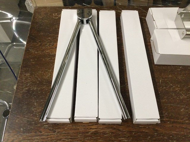 4x handdoekrek en 4x toiletrolhouder, chroom - afbeelding 2 van  4