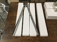 4x handdoekrek en 4x toiletrolhouder, chroom - afbeelding 2 van  4