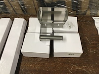 4x handdoekrek en 4x toiletrolhouder, chroom - afbeelding 3 van  4