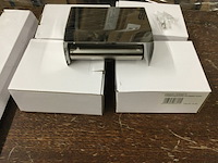 4x handdoekrek en 4x toiletrolhouder, chroom - afbeelding 4 van  4