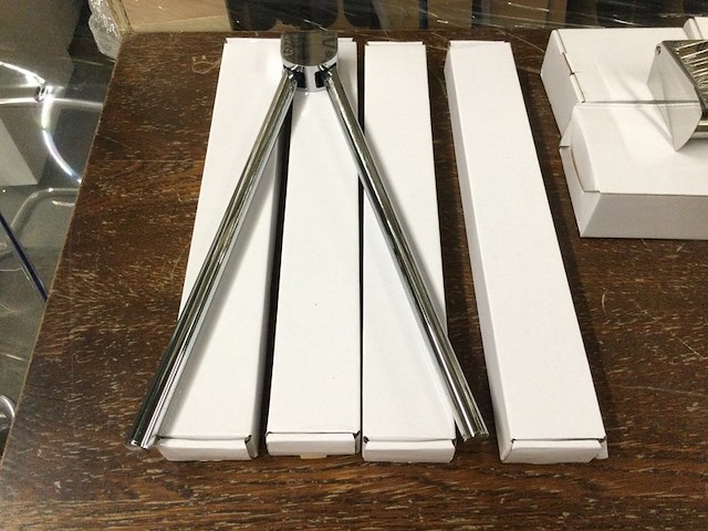 4x handdoekrek en 4x toiletrolhouder, chroom - afbeelding 2 van  4