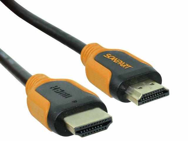 4x hdmi kabel 3 meter - 4k ultra hd@60hz, scanpart, zwart - afbeelding 3 van  3
