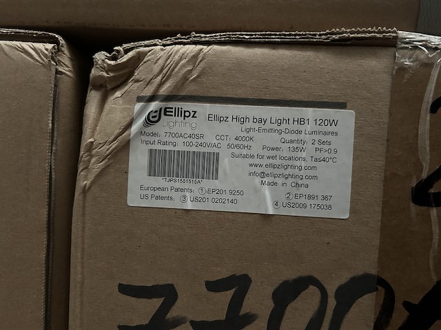 4x high bay light hb1 120w met industriële kap ellipz lighting - afbeelding 3 van  4