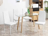 4x hoge witte eetkamerstoelen, ann white - afbeelding 1 van  3