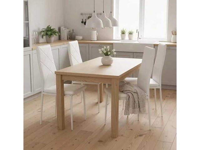 4x hoge witte eetkamerstoelen, ann white - afbeelding 2 van  3