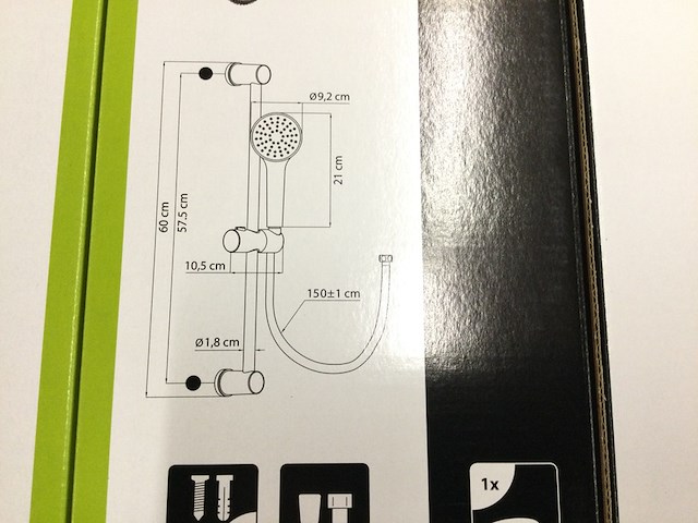 4x hoofddouche + glijstang, aquasu, libosa - afbeelding 3 van  3