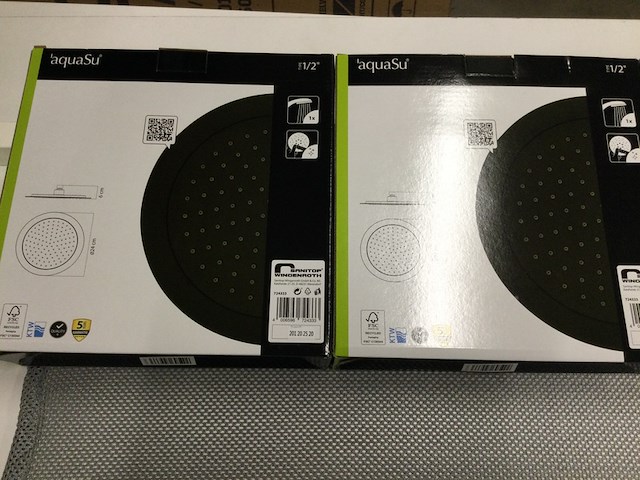 4x hoofddouchekop rond, aqua su, bacila - afbeelding 2 van  4