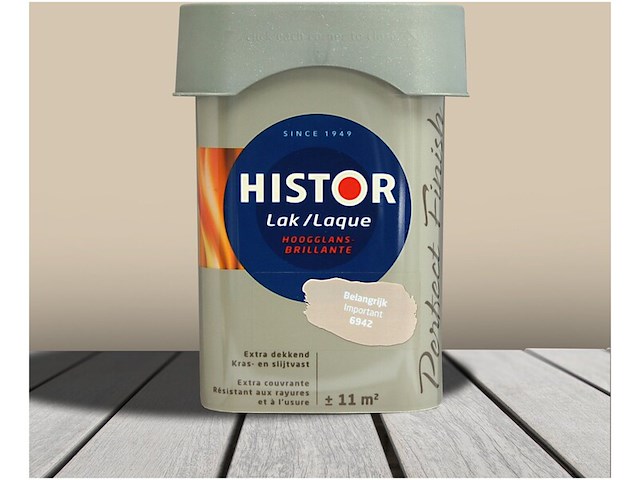 4x hoogglanslak 0,75 liter histor, perfect finish lak, belangrijk - afbeelding 2 van  2