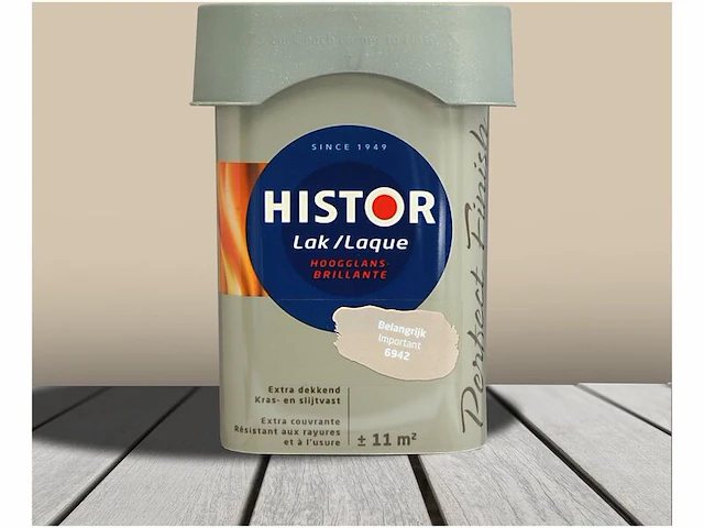 4x hoogglanslak 0,75 liter histor, perfect finish lak, belangrijk - afbeelding 2 van  2