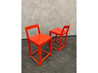 4x houten barkruk rood zh60 - afbeelding 6 van  6