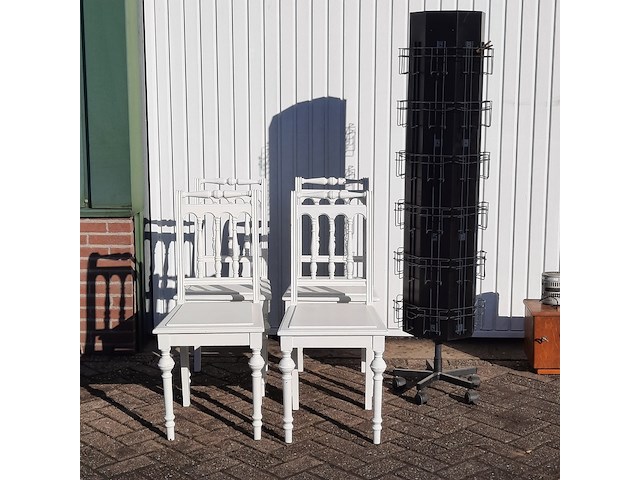 4x houten eetkamerstoel - afbeelding 1 van  4
