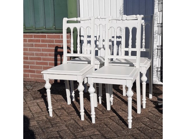 4x houten eetkamerstoel - afbeelding 2 van  4