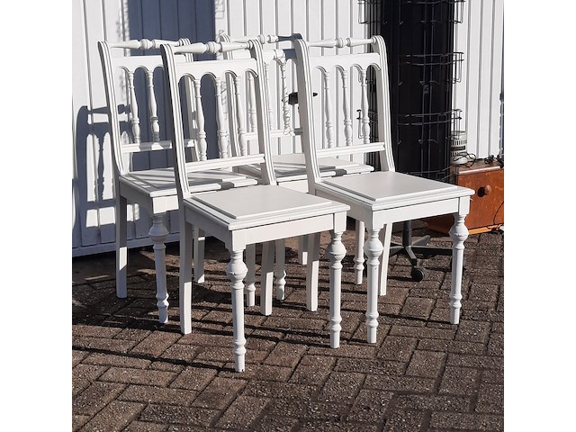 4x houten eetkamerstoel - afbeelding 3 van  4