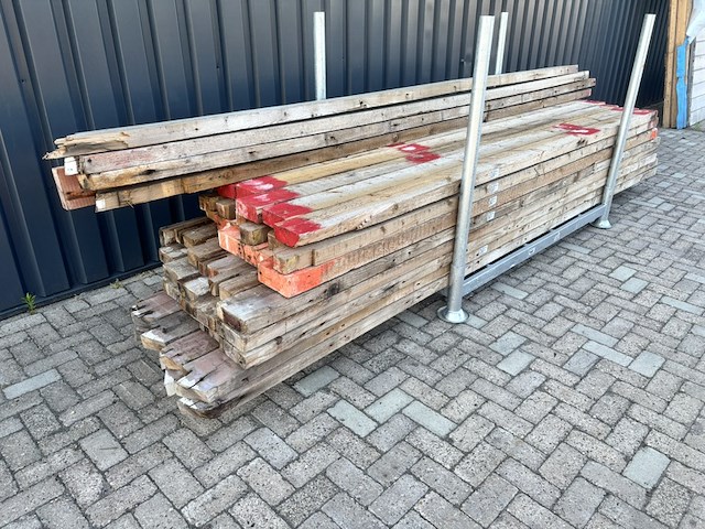4x houten gordingen - afbeelding 1 van  5