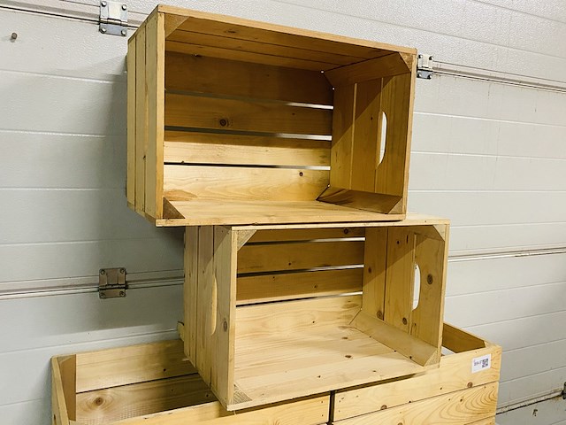 4x houten kisten (stapelbaar) - afbeelding 2 van  3