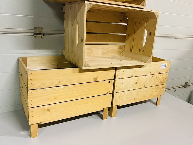 4x houten kisten (stapelbaar) - afbeelding 3 van  3
