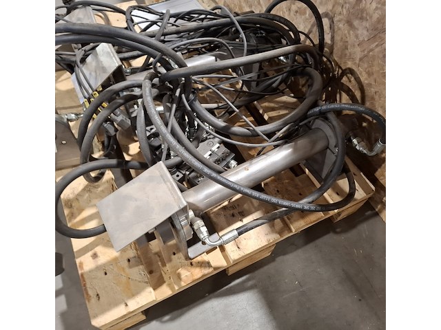4x hydraulische cilinders, grijs / chroom - afbeelding 5 van  8