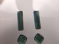 4x indicoliet toermalijn, blauwgroen of groenblauw - afbeelding 2 van  4