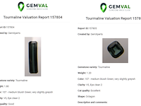 4x indicoliet toermalijn, blauwgroen of groenblauw - afbeelding 4 van  4