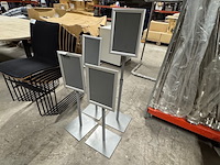 4x informatiebord, grijs, in hoogte verstelbaar - afbeelding 3 van  3