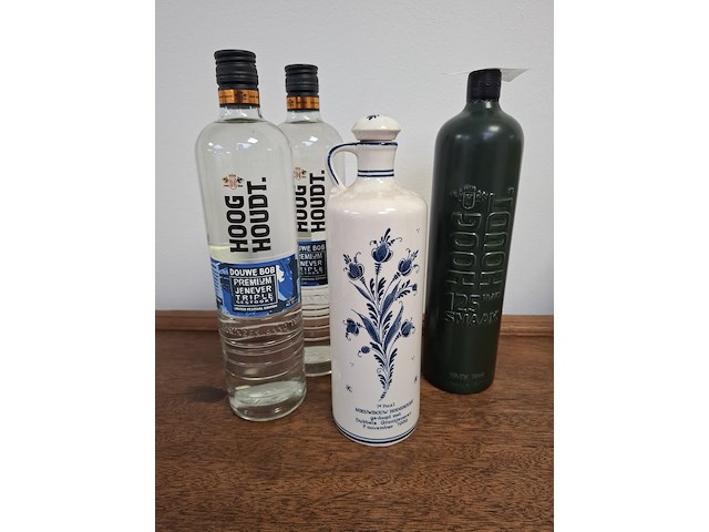 4x jubileumfles jenever hooghoudt - afbeelding 1 van  6