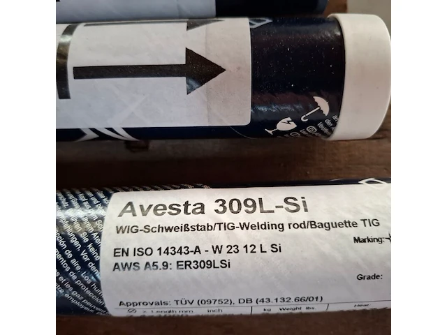 4x koker a 5 kilo laselektrode avesto, 309l-si - afbeelding 10 van  10