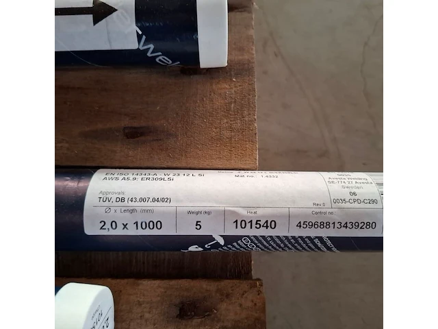 4x koker a 5 kilo laselektrode avesto, 309l-si - afbeelding 4 van  8