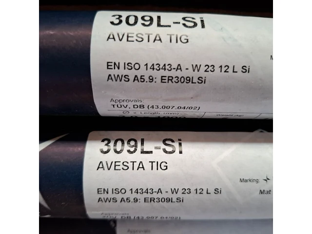 4x koker a 5 kilo laselektrode avesto, 309l-si - afbeelding 6 van  8