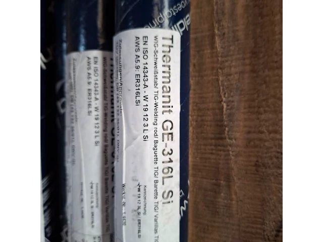 4x koker a 5 kilo laselektrode avesto, thermanit ge-316l si - afbeelding 6 van  11