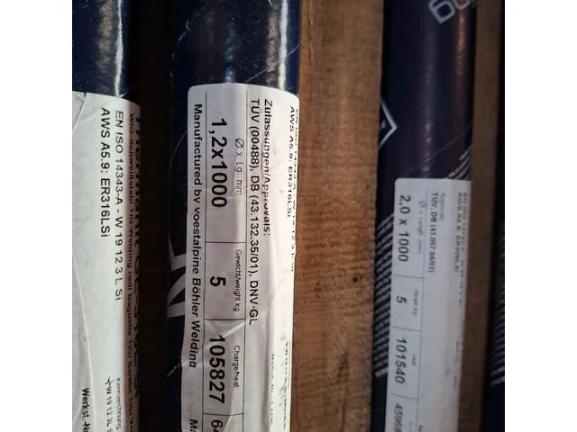4x koker a 5 kilo laselektrode avesto, thermanit ge-316l si - afbeelding 7 van  11