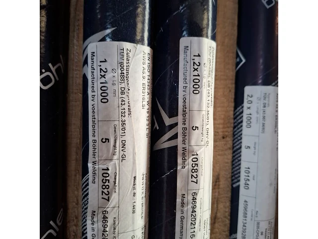 4x koker a 5 kilo laselektrode avesto, thermanit ge-316l si - afbeelding 9 van  11