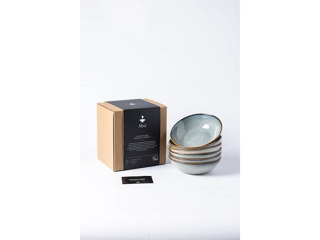 4x kommen set van 6 stuks – ø18 cm, vidi, alba, saliegroen - afbeelding 1 van  9