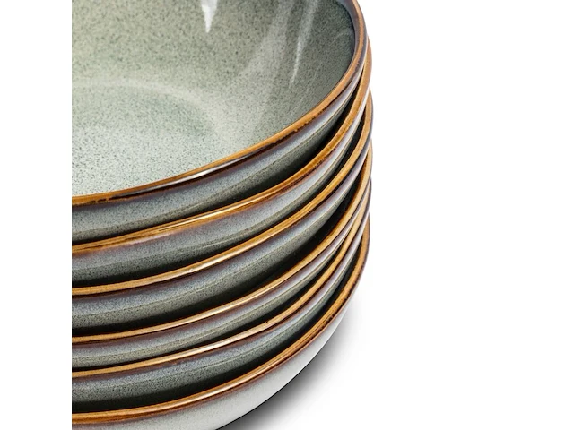 4x kommen set van 6 stuks – ø18 cm, vidi, alba, saliegroen - afbeelding 3 van  9