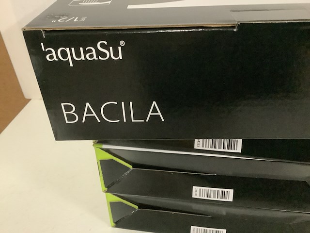 4x kop voor stortdouche rond aqua su, bacila, zwart - afbeelding 2 van  3