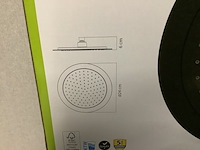 4x kop voor stortdouche rond aqua su, bacila, zwart - afbeelding 3 van  3